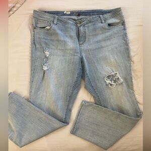 Kut from the Kloth Slouchy Boyfriend Distressed Jeans